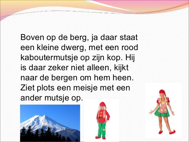 Boven op de berg