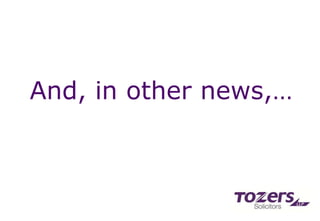 And, in other news,…
 