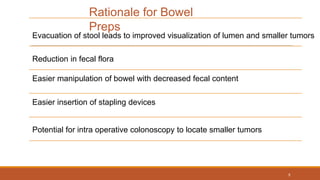 Role of Bowel preparation in elective Surgeries | PPTX