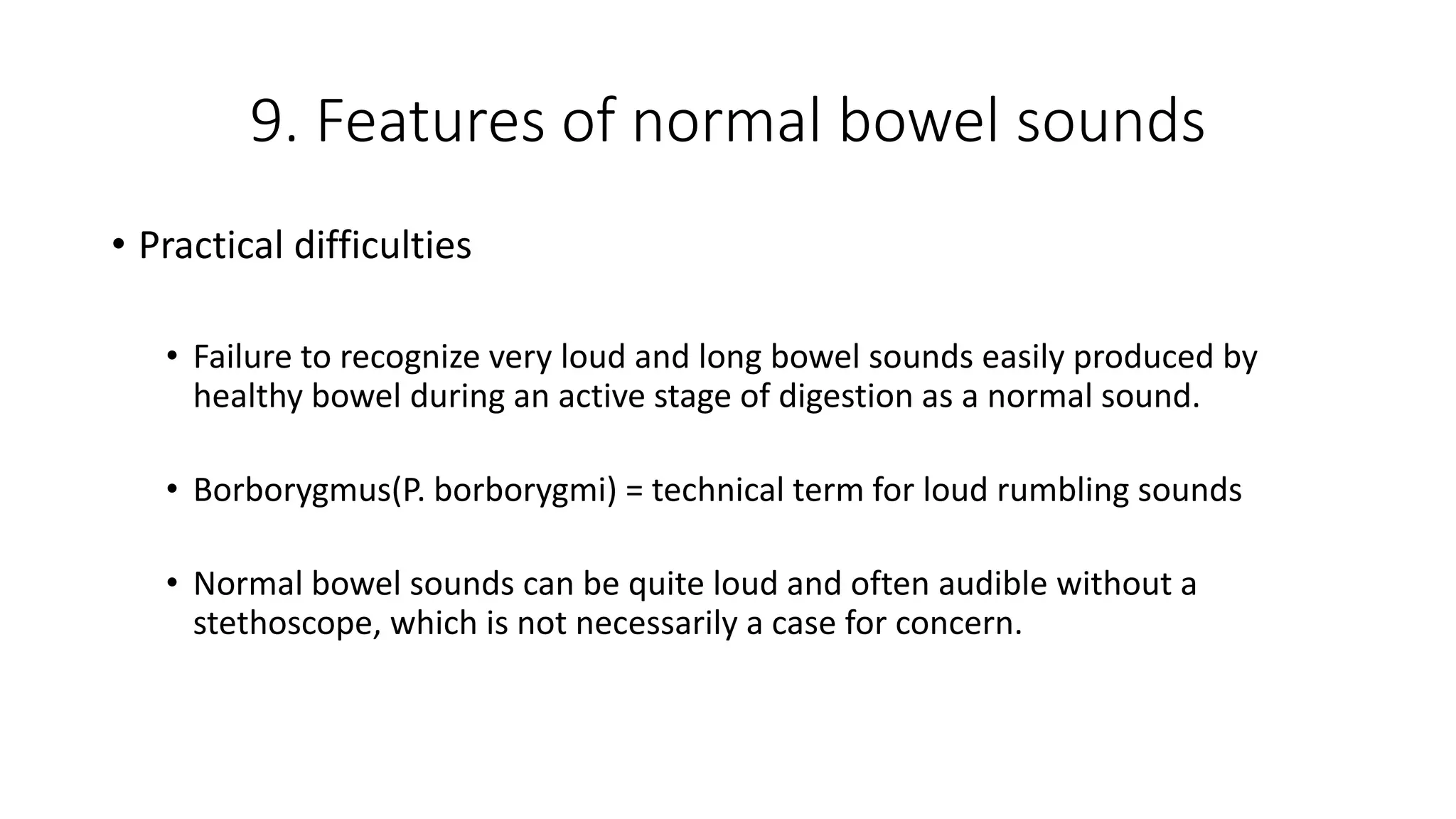 Bowel sounds