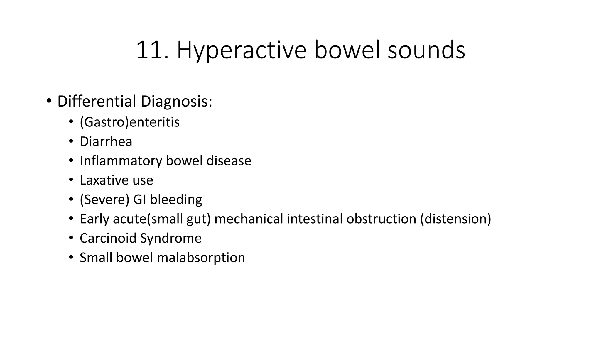 Bowel sounds
