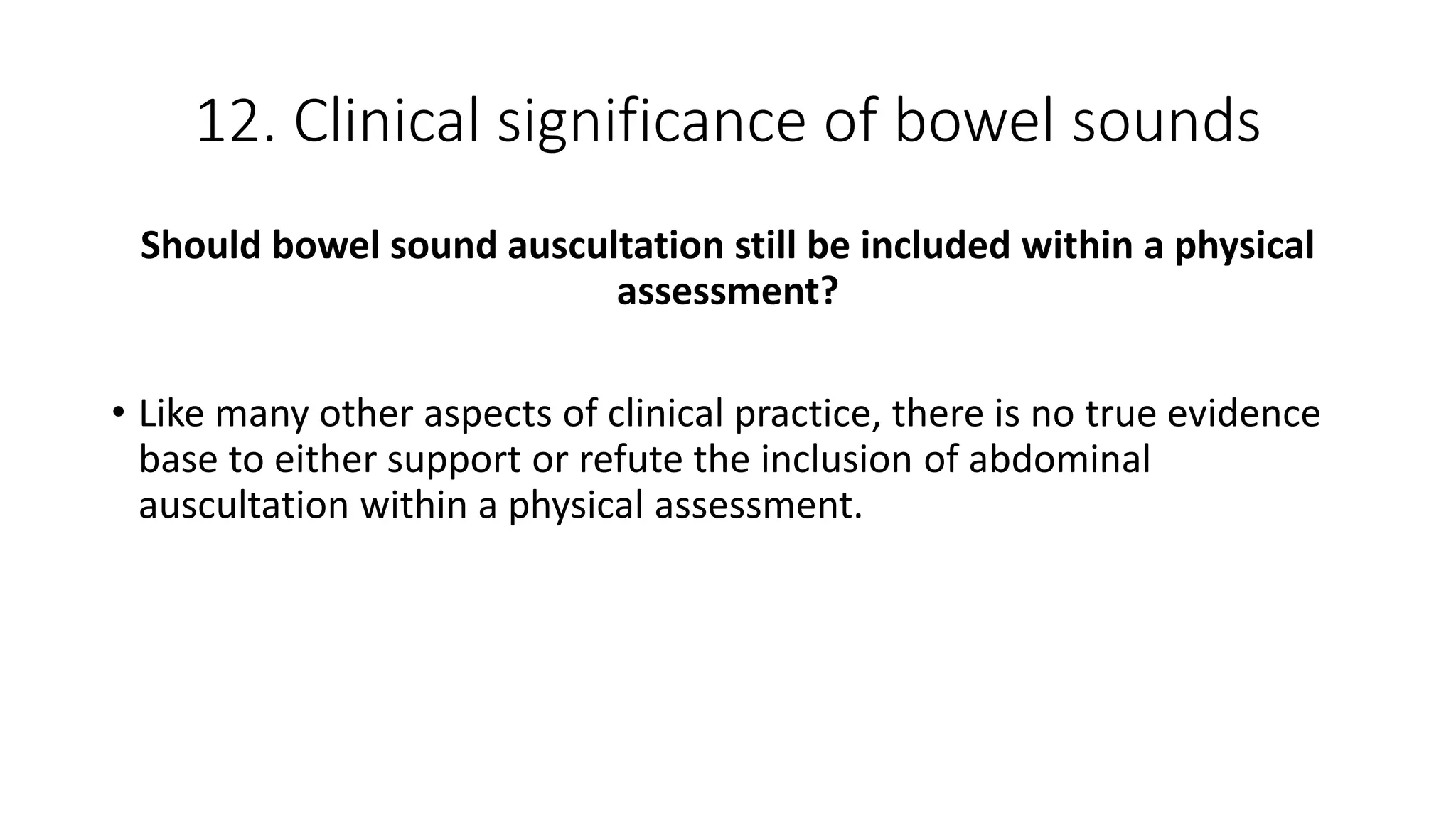 Bowel sounds