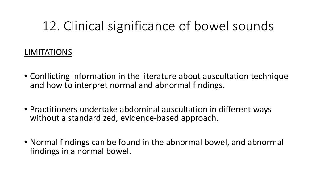 Bowel sounds