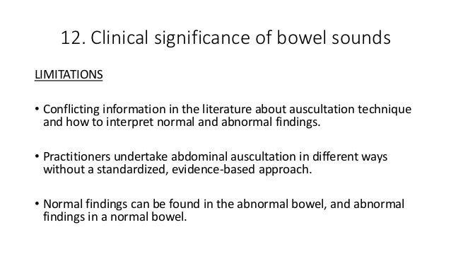 hyperactive bowel sounds