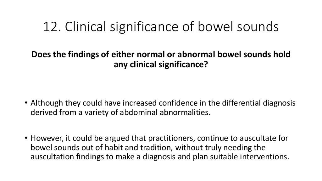 Bowel sounds