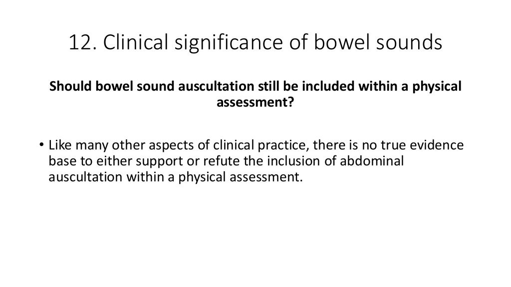Bowel sounds