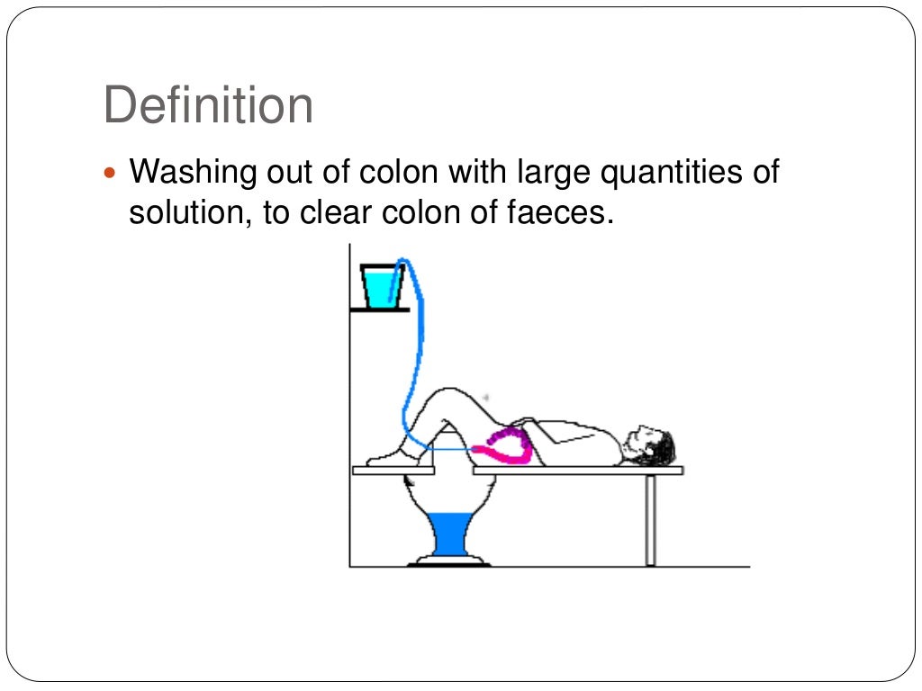 BOWEL WASH AND INSERTION OF FLATUS TUBE