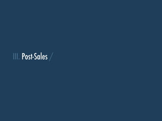 III. Post-Sales /
 