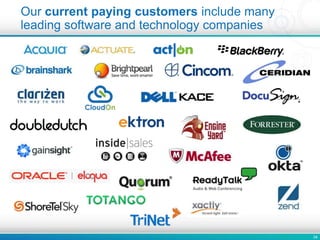 34
Our current paying customers include many
leading software and technology companies
 