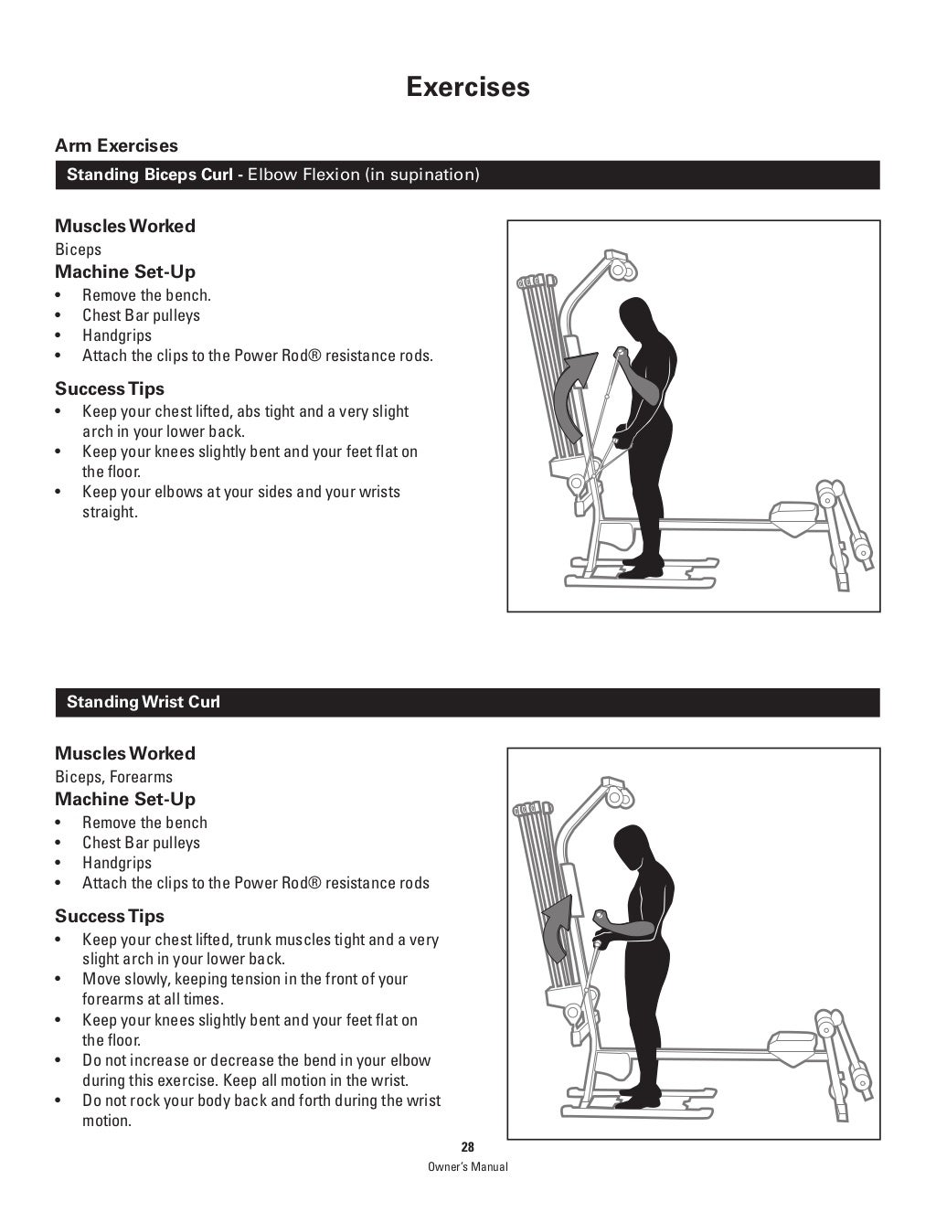 Bowflex PR1000 Home Gym Exercises & Manual