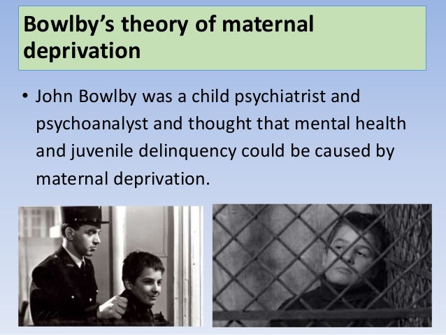 bowlby maternal deprivation essay Bowlby’s theory of maternal deprivation • bowlby’s theory of maternal deprivation romanian orphan studies: effects of institutionalisation. bowlby maternal deprivation essay Bowlby’s theory of maternal deprivation • bowlby’s theory of maternal deprivation romanian orphan studies: effects of institutionalisation.