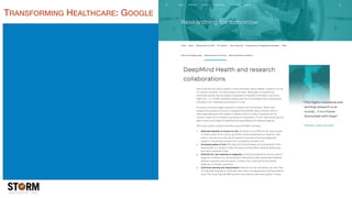 TRANSFORMING HEALTHCARE: GOOGLE
 