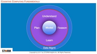 Learn
Plan Reason
Understand
Model
Data Mgmt
Copyright (c) 2017 by STORM Insights Inc. All Rights Reserved.
COGNITIVE COMP...
