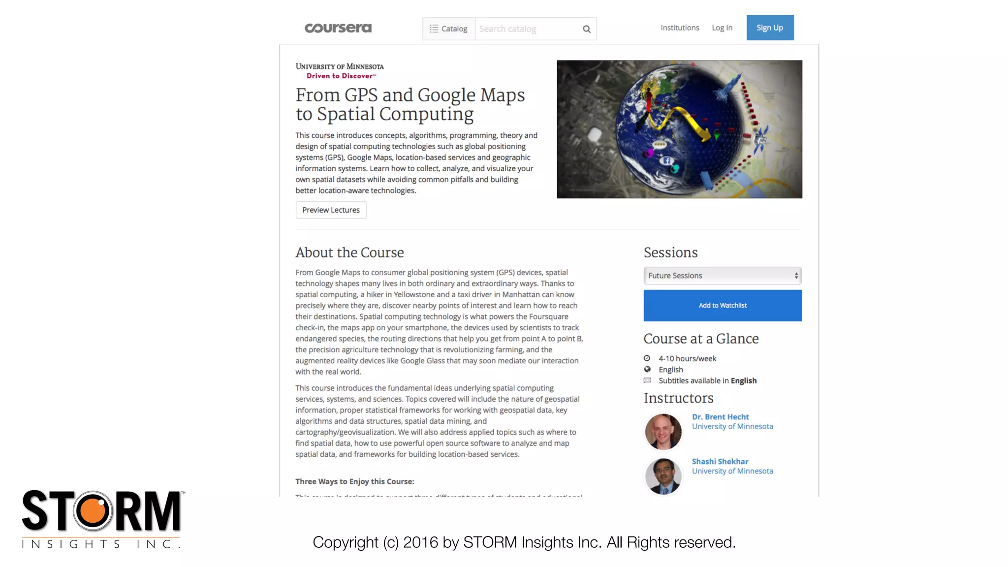 Copyright (c) 2016 by STORM Insights Inc. All Rights reserved.
 