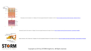 Copyright (c) 2016 by STORM Insights Inc. All Rights reserved.
Basilar membrane. (2016, October 28). In Wikipedia, The Free Encyclopedia. Retrieved 01:58, October 28, 2016, from https://en.wikipedia.org/w/index.php?title=Basilar_membrane&oldid=746543229
Somatosensory system. (2016, October 9). In Wikipedia, The Free Encyclopedia. Retrieved 04:59, October 9, 2016, from https://en.wikipedia.org/w/index.php?title=Somatosensory_system&oldid=743336883
Photoreceptor cell. (2016, September 19). In Wikipedia, The Free Encyclopedia. Retrieved 03:07, September 19, 2016, from https://en.wikipedia.org/w/index.php?title=Photoreceptor_cell&oldid=740108113
 