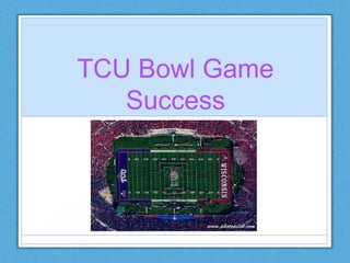 TCU Bowl Game
   Success
 