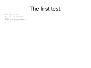 Bowling game kata JUnit4