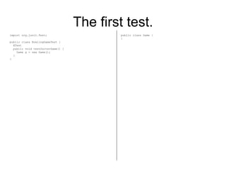 Bowling game kata JUnit4