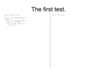 Bowling game kata JUnit4