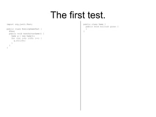 Bowling game kata JUnit4