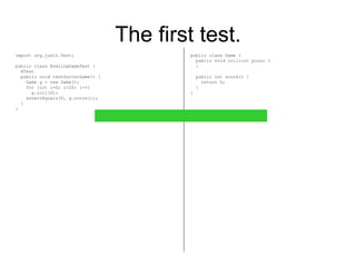 Bowling game kata JUnit4