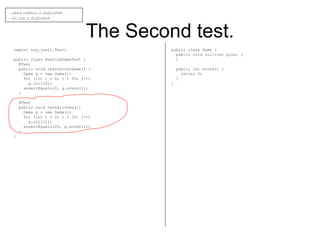 Bowling game kata JUnit4