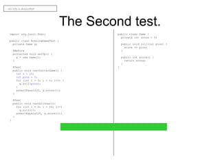 Bowling game kata JUnit4