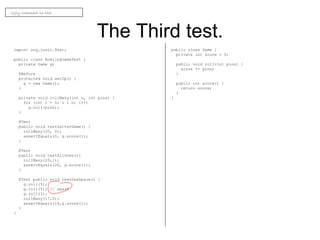 Bowling game kata JUnit4