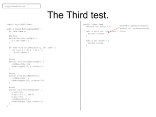 Bowling game kata JUnit4