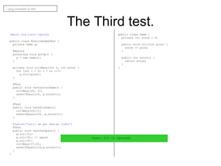 Bowling game kata JUnit4