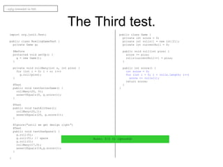 Bowling game kata JUnit4