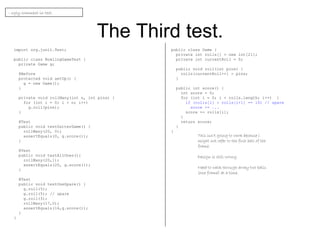 Bowling game kata JUnit4