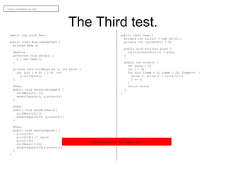 Bowling game kata JUnit4