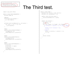 Bowling game kata JUnit4