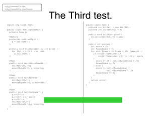 Bowling game kata JUnit4