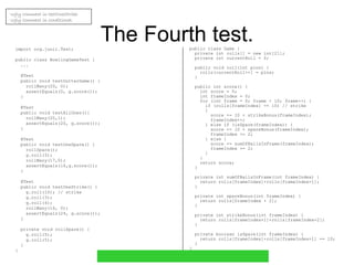 Bowling game kata JUnit4