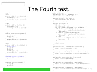 Bowling game kata JUnit4