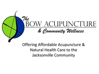 Offering Affordable Acupuncture &
Natural Health Care to the
Jacksonville Community

 