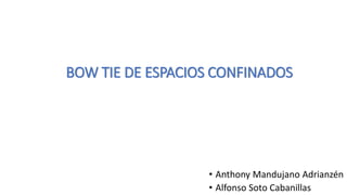 BOW TIE DE ESPACIOS CONFINADOS
• Anthony Mandujano Adrianzén
• Alfonso Soto Cabanillas
 