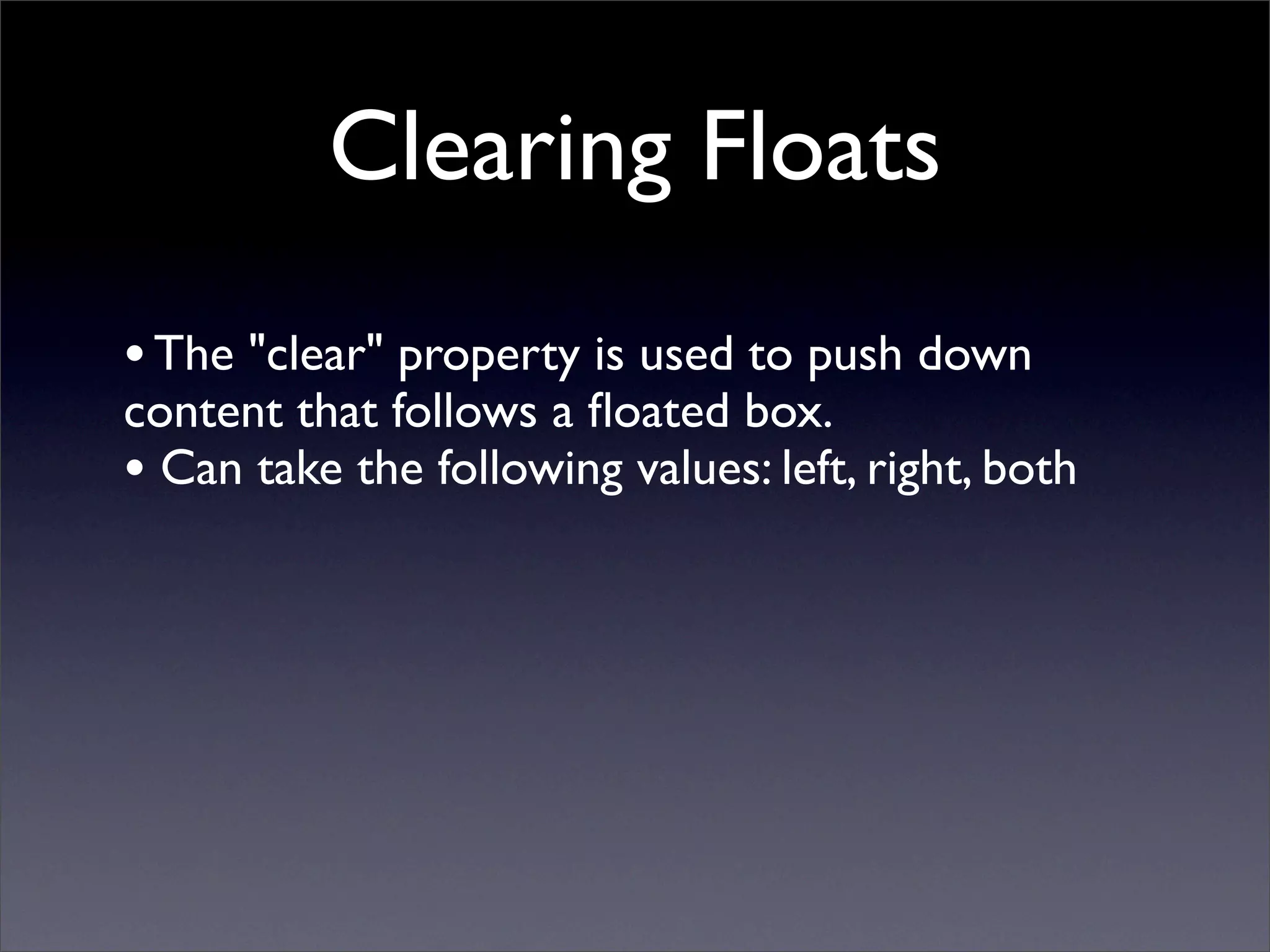 Box Model and Page Layouts