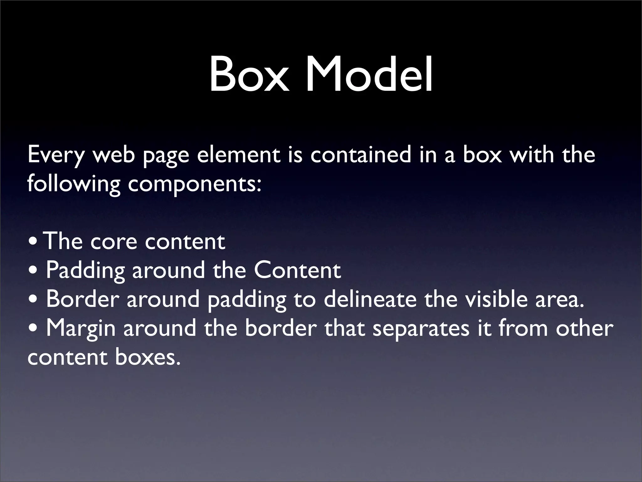 Box Model and Page Layouts