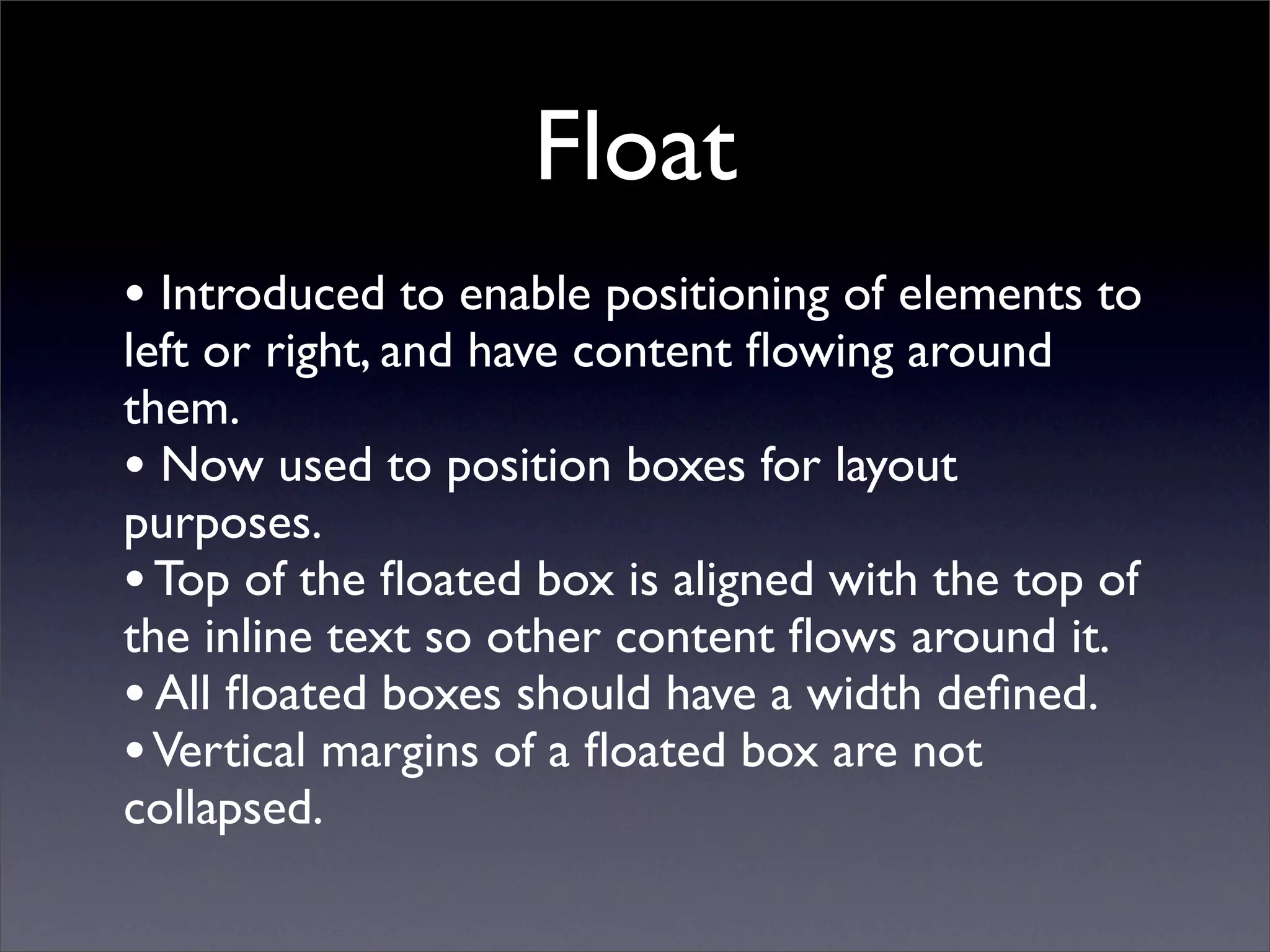 Box Model and Page Layouts