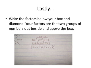 Box Diamond Math Equation Box and diamond problems | PPTX