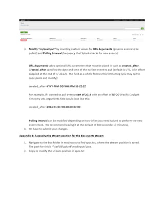 Box app for splunk install guide | PDF