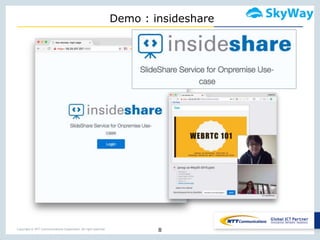 Copyright © NTT Communications Corporation. All right reserved.
Demo : insideshare
8
 