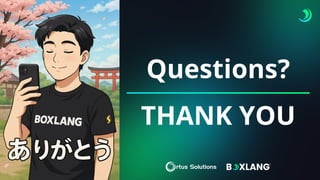 Questions?
THANK YOU
 