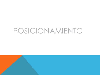 POSICIONAMIENTO
 