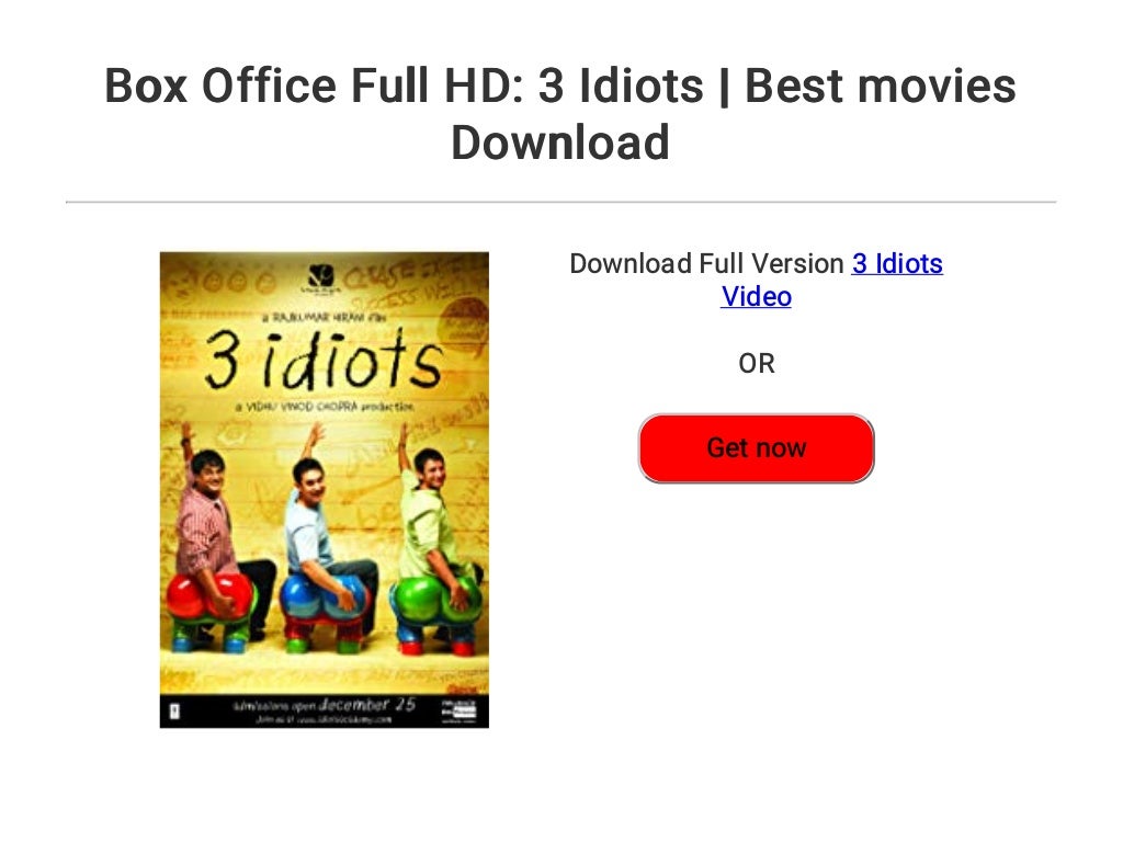 download 3 idiots full movie hd