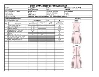 slim fit dress slacks Tech Pack – Fashion Tech and Spec main image 0