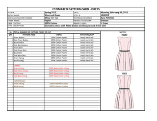 Box Pleated Dress Tech Pack | PDF